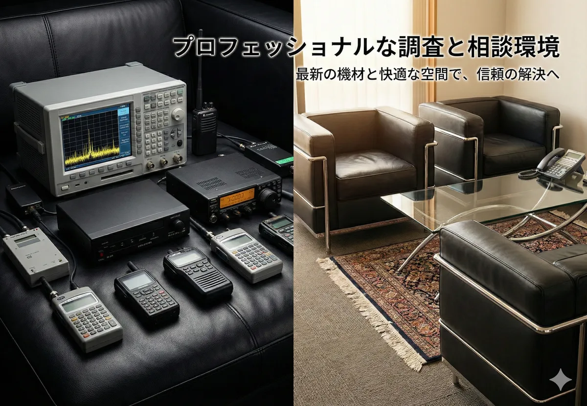 アイ総合リサーチ 調査機材と応接室